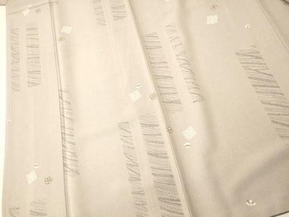 平和屋着物■上質な小紋　霞舞花文　正絹　逸品　AABH9252fw