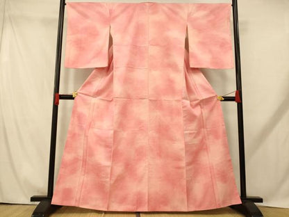平和屋着物■上質な紬 霞文 暈し染め 正絹 逸品 未使用 AABH9266fw