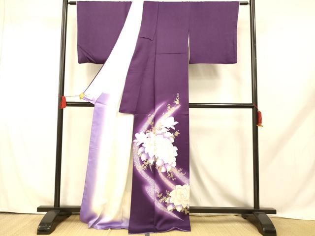 平和屋着物■豪華色留袖 駒刺繍 草花文 暈し染め 銀彩 やまと誂製 正絹 逸品 AABH9267fw
