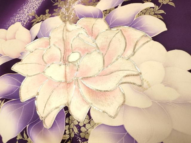 平和屋着物■豪華色留袖 駒刺繍 草花文 暈し染め 銀彩 やまと誂製 正絹 逸品 AABH9267fw