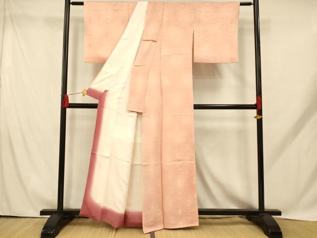平和屋着物■上質な小紋 貝桶地紋 暈し染め 正絹 逸品 AABH9268fw