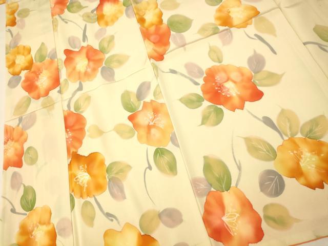 平和屋着物■上質な小紋 枝花文 正絹 逸品 AABH9272fw