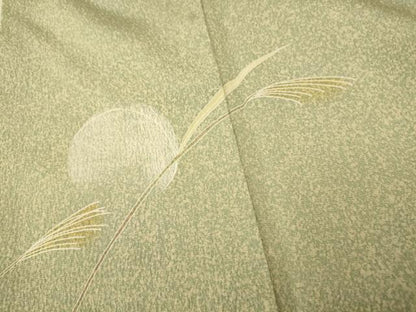 平和屋着物■訪問着 作家物 草花文 たたき染め 正絹 逸品 AABH9279fw