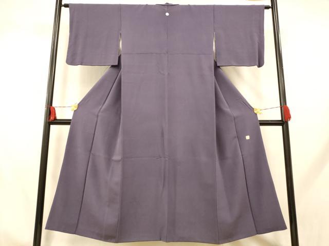 平和屋着物■上質な色無地 作家物 濃鼠色 正絹 逸品 AABH9292fw