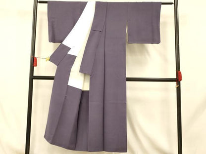 平和屋着物■上質な色無地 作家物 濃鼠色 正絹 逸品 AABH9292fw
