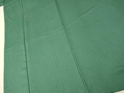 平和屋着物■上質な色無地　吉祥花地紋　鉄色　正絹　逸品　AABH9298fw