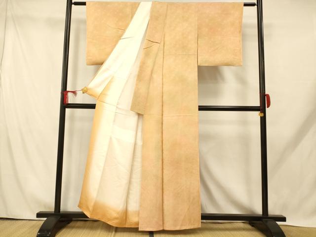 平和屋着物■上質な小紋　草花霞文　暈し染め　正絹　逸品　AABH9303fw