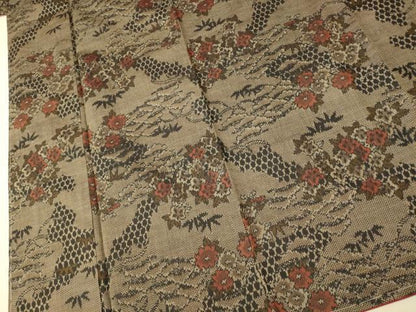 平和屋着物■上質な紬　松竹梅　正絹　逸品　未使用　AABH9307fw