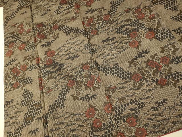 平和屋着物■上質な紬　松竹梅　正絹　逸品　未使用　AABH9307fw