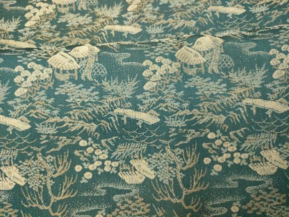 平和屋着物■上質な小紋　寿光織　横段風景文　正絹　逸品　AABH9312fw