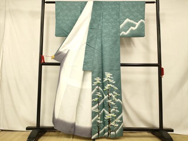 平和屋着物■訪問着　樹林重ね文　洗える着物　AABH9318fw