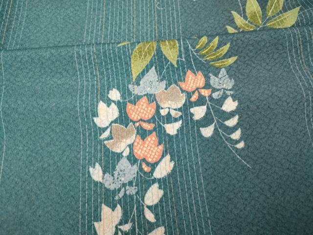 平和屋着物■小紋　枝花文　暈し染め　洗える着物　AABH9321fw