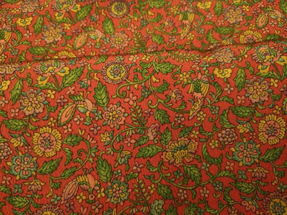 平和屋着物■上質な小紋　更紗花鳥文　正絹　逸品　未使用　AABH9327fw