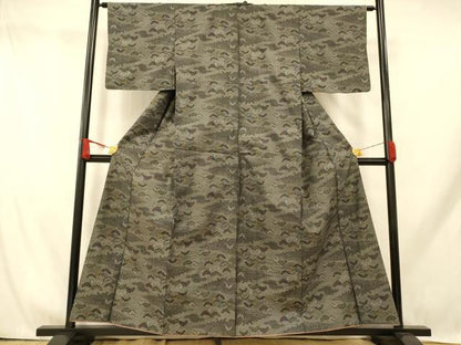 平和屋着物■上質な紬　吉祥松文　正絹　逸品　AABH9331fw