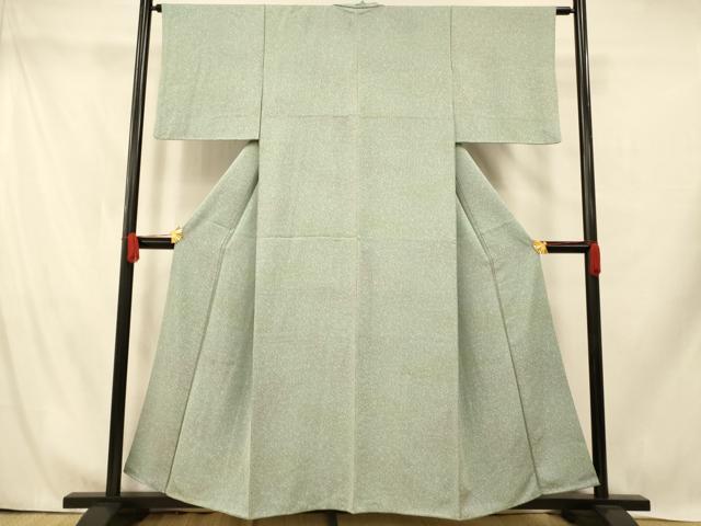 平和屋着物■上質な小紋　霞文　たたき染め　正絹　逸品　AABH9333fw