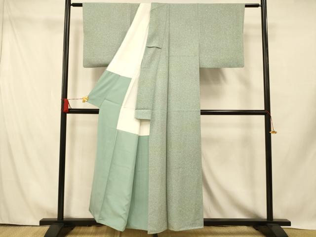 平和屋着物■上質な小紋　霞文　たたき染め　正絹　逸品　AABH9333fw