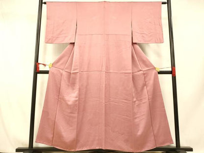 平和屋着物■無地絵羽訪問着 青海波地紋 桃色 正絹 逸品 AABH9339fw