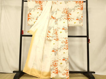 平和屋着物■上質な小紋 乱菊 金彩 正絹 逸品 AABH9344fw
