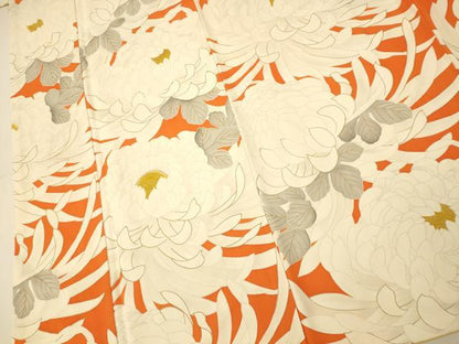 平和屋着物■上質な小紋 乱菊 金彩 正絹 逸品 AABH9344fw