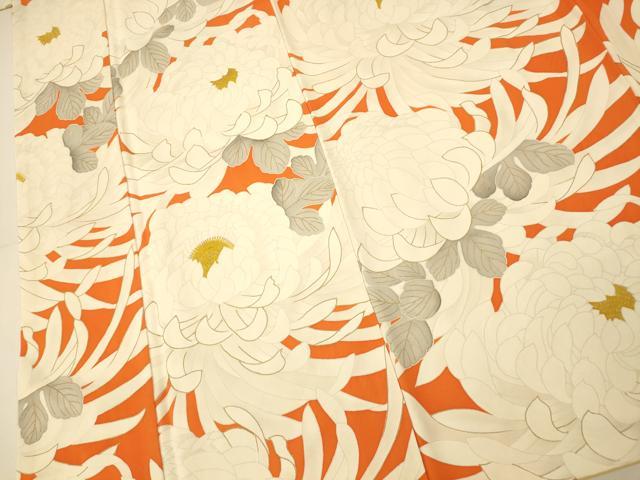 平和屋着物■上質な小紋 乱菊 金彩 正絹 逸品 AABH9344fw