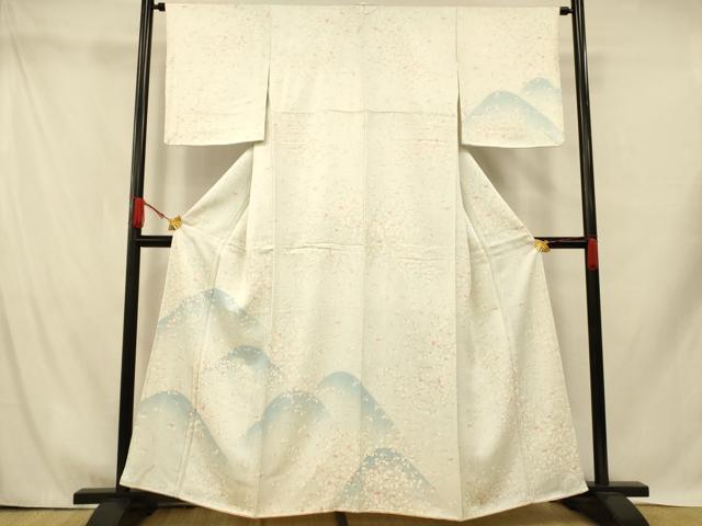 平和屋着物■訪問着 花蝶山重ね文 正絹 逸品 AABH9352fw
