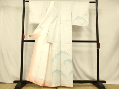 平和屋着物■訪問着 花蝶山重ね文 正絹 逸品 AABH9352fw
