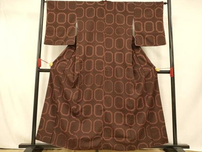 平和屋着物■本塩沢 格子 高島屋扱い 正絹 逸品 AABH9353fw