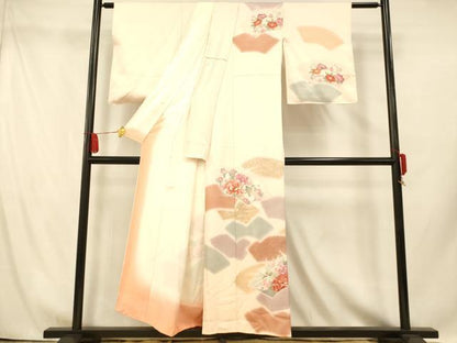 平和屋着物■訪問着　地紙花文　暈し染め　金彩　正絹　逸品　AABH9356fw