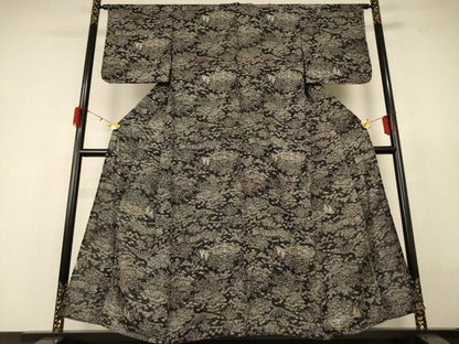 平和屋着物＊夏物 小紋 絽 風景文 正絹 逸品 AABH9361jd