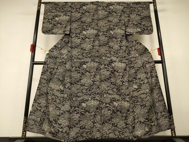平和屋着物＊夏物 小紋 絽 風景文 正絹 逸品 AABH9361jd