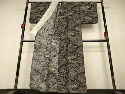 平和屋着物＊夏物 小紋 絽 風景文 正絹 逸品 AABH9361jd