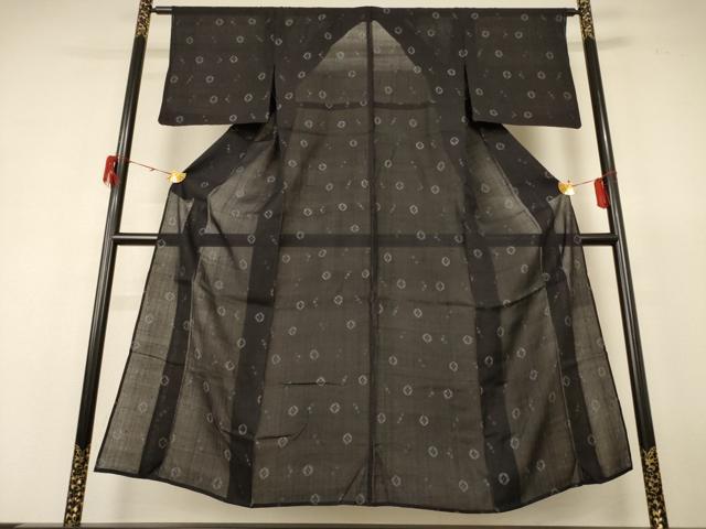 平和屋着物＊夏物 紗紬 七宝文 正絹 逸品 AABH9363jd