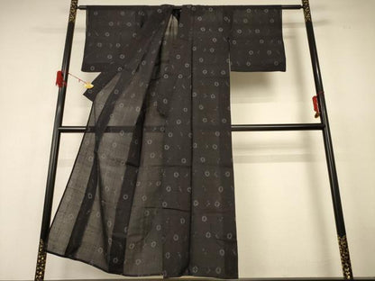平和屋着物＊夏物 紗紬 七宝文 正絹 逸品 AABH9363jd
