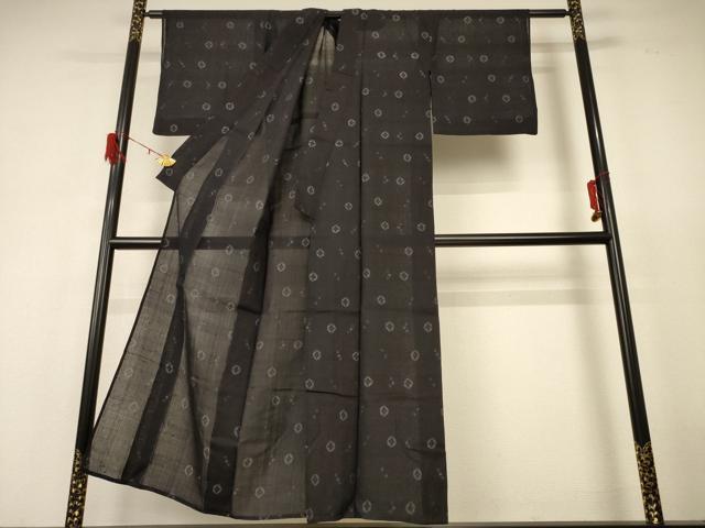 平和屋着物＊夏物 紗紬 七宝文 正絹 逸品 AABH9363jd