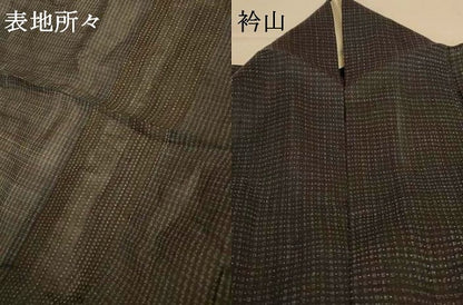 平和屋着物＊夏物　重要無形文化財　本場宮古上布　絣柄　苧麻　逸品　AABH9370jd