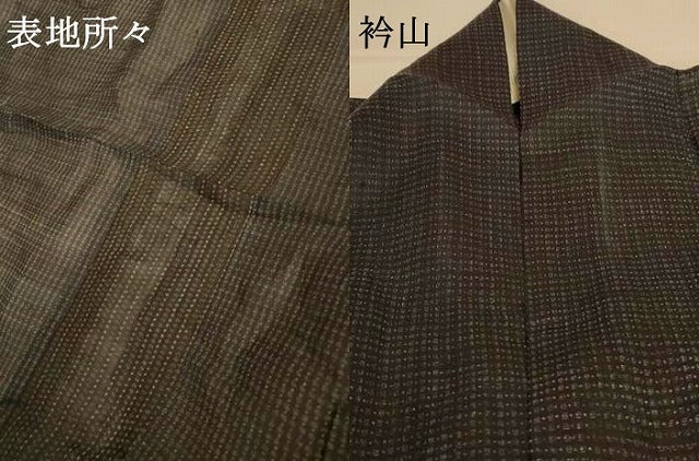 平和屋着物＊夏物　重要無形文化財　本場宮古上布　絣柄　苧麻　逸品　AABH9370jd
