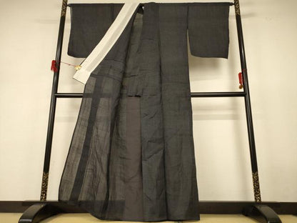 平和屋着物＊夏物　重要無形文化財　本場宮古上布　絣柄　苧麻　逸品　AABH9370jd