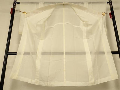 平和屋着物＊夏物 長襦袢 絽 鳥の子色 正絹 逸品 AABH9372jd