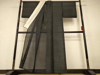 平和屋着物＊夏物 本場大島紬 夏大島 芝葉文 正絹 逸品 AABH9374jd
