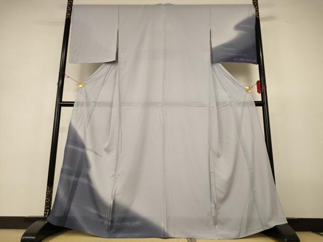平和屋着物＊夏物 訪問着 絽 霞文 暈し染め 正絹 逸品 AABH9376jd