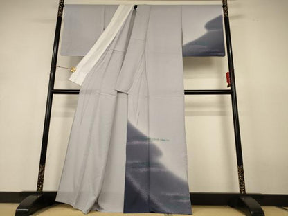平和屋着物＊夏物 訪問着 絽 霞文 暈し染め 正絹 逸品 AABH9376jd