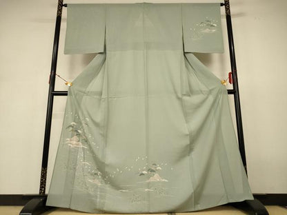 平和屋着物＊夏物 訪問着 絽 風景文 正絹 逸品 AABH9377jd