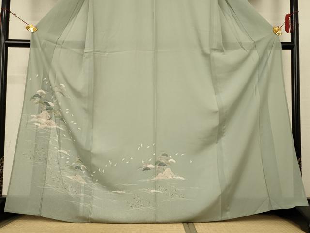 平和屋着物＊夏物 訪問着 絽 風景文 正絹 逸品 AABH9377jd