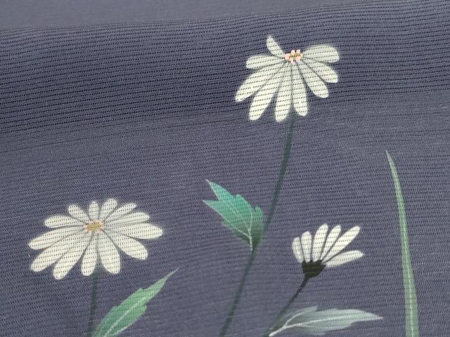 平和屋着物＊夏物 訪問着 絽 手描き 草花文 暈し染め 金彩 正絹 逸品 AABH9379jd