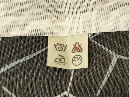平和屋着物＊夏物　小紋　絽　幾何学文様　洗える着物　AABH9380jd