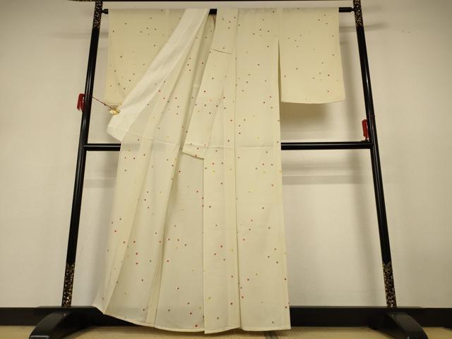 平和屋着物＊夏物　小紋　絽　絞り　鹿の子文　正絹　逸品　AABH9381jd 平和屋着物＊夏物 小紋 絽 絞り 鹿の子文 正絹 逸品 AABH9381jd