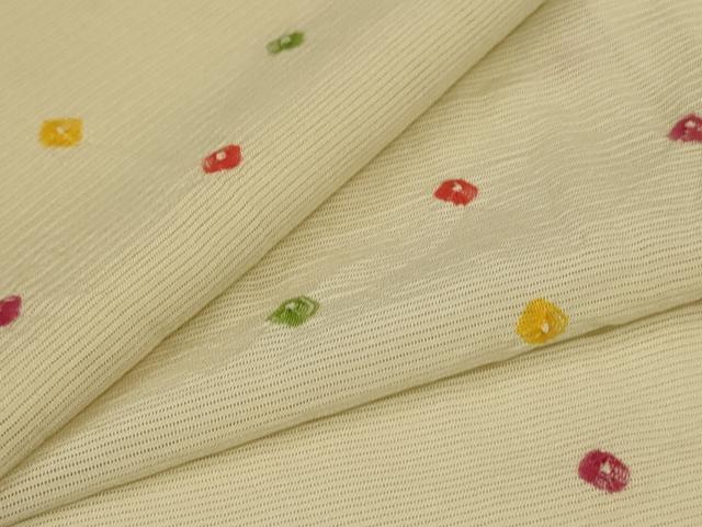 平和屋着物＊夏物 小紋 絽 絞り 鹿の子文 正絹 逸品 AABH9381jd