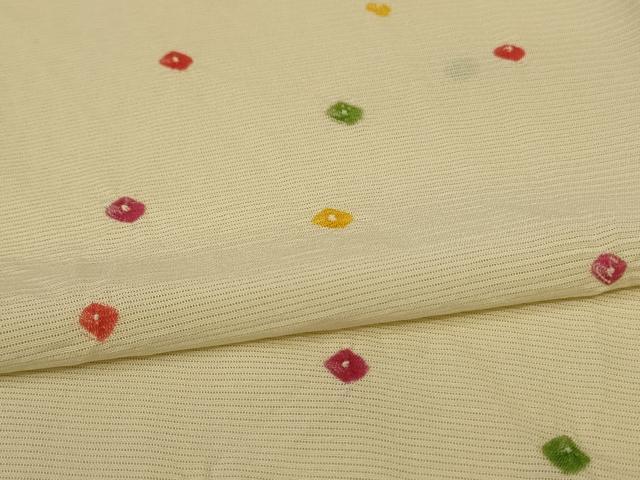 平和屋着物＊夏物　小紋　絽　絞り　鹿の子文　正絹　逸品　AABH9381jd 平和屋着物＊夏物 小紋 絽 絞り 鹿の子文 正絹 逸品 AABH9381jd