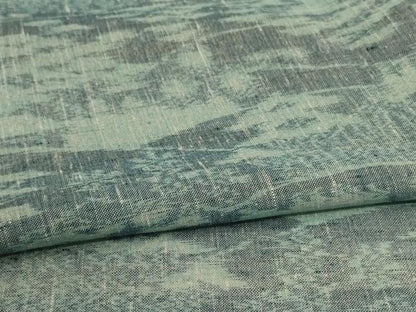 平和屋着物＊夏物 結城紬 夏結城 風景文 三越扱い 反端付き 正絹 逸品 AABH9384jd