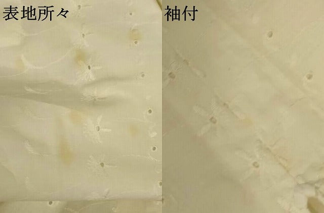 平和屋着物＊夏物　長襦袢　レース　草花文　白色　綿　逸品　AABH9385jd 平和屋着物＊夏物 長襦袢 レース 草花文 白色 綿 逸品 AABH9385jd
